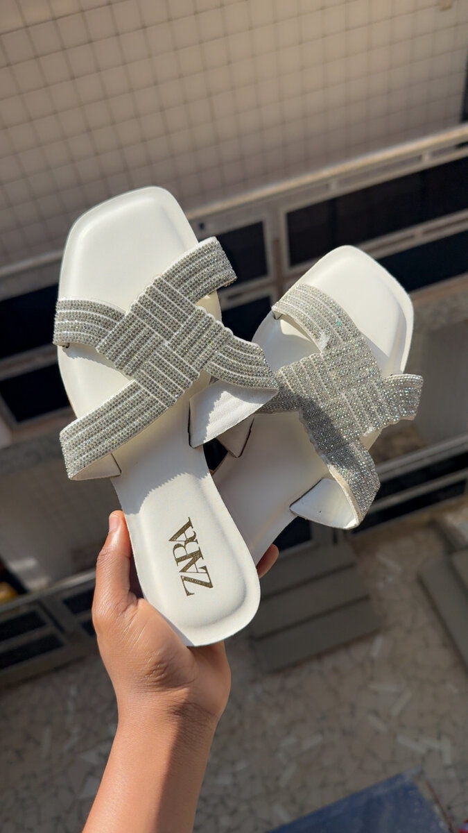 Sandales Blanches Zara Éclatantes
