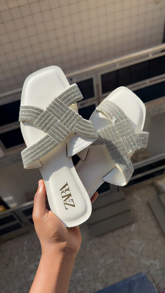 Sandales Blanches Zara Éclatantes