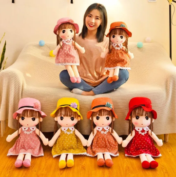 45cm Princess Doll Stuffed Toys Plush Dolls Kids Toys for Girls Children Kawaii Baby Plush Toys Cartoon Soft Toys