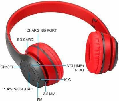 P47 Wireless Bluetooth Foldable Headset With Microphone