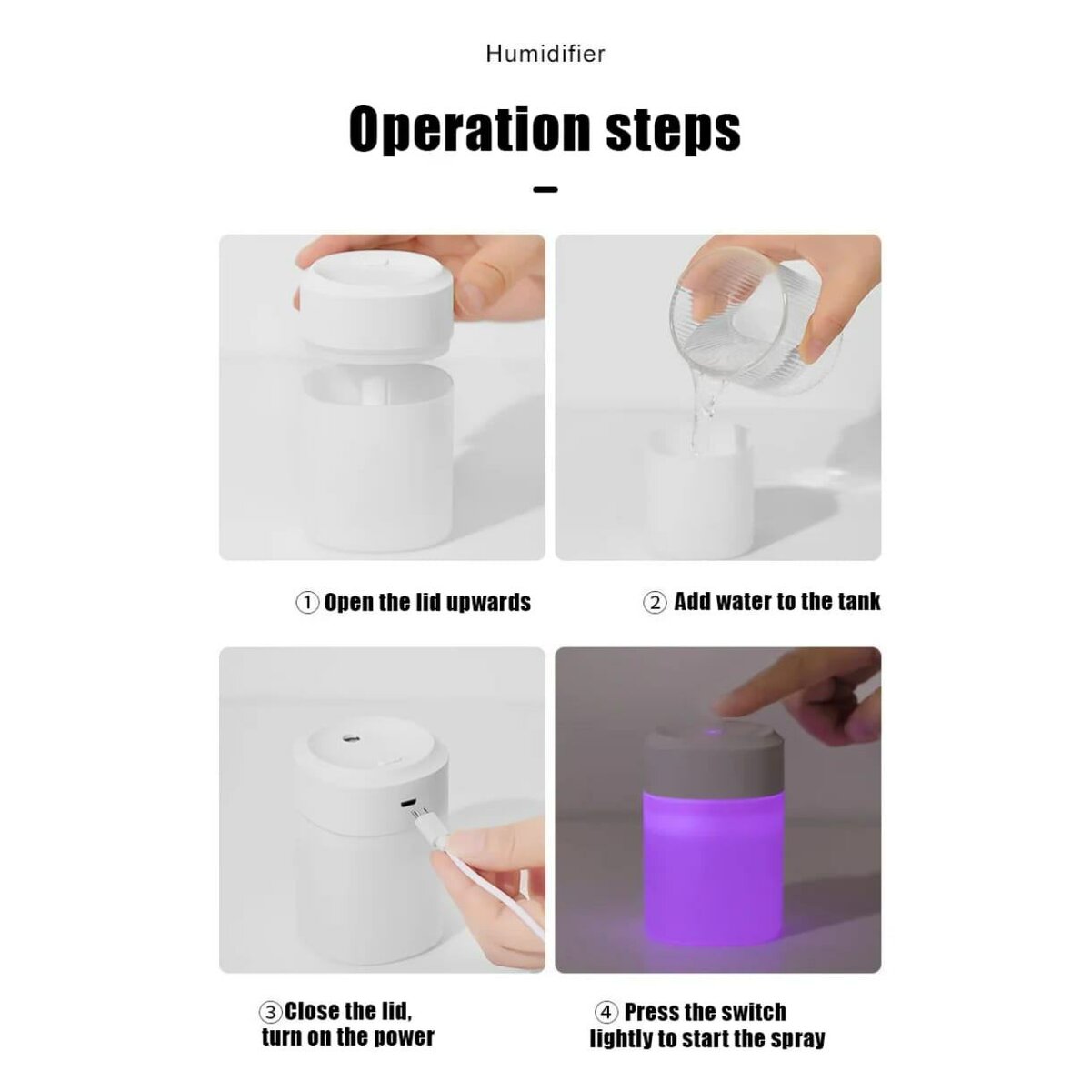 Mini Humidificateur USB LED