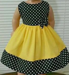 Yellow And Black,Dress, ( Fabric Linen)