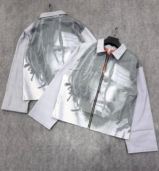 Chemise à imprimé artistique