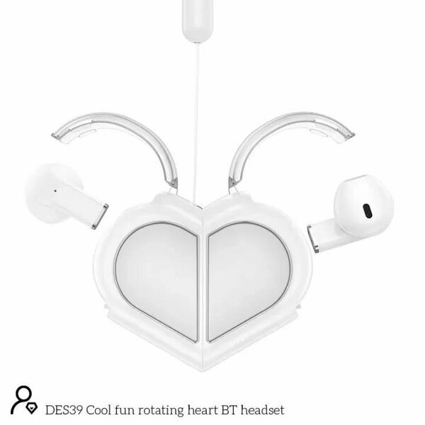 Écouteurs Bluetooth cœur