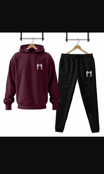 Men's printed hoodie track suit