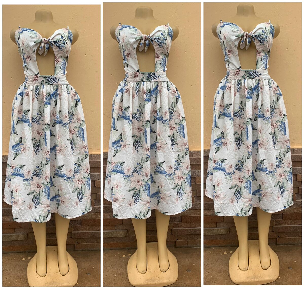 Floral print underbust dress, size 10