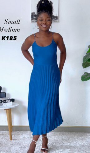 Maxi dress, blue, silk