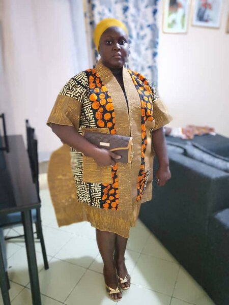 Robe élégante en pagne africain