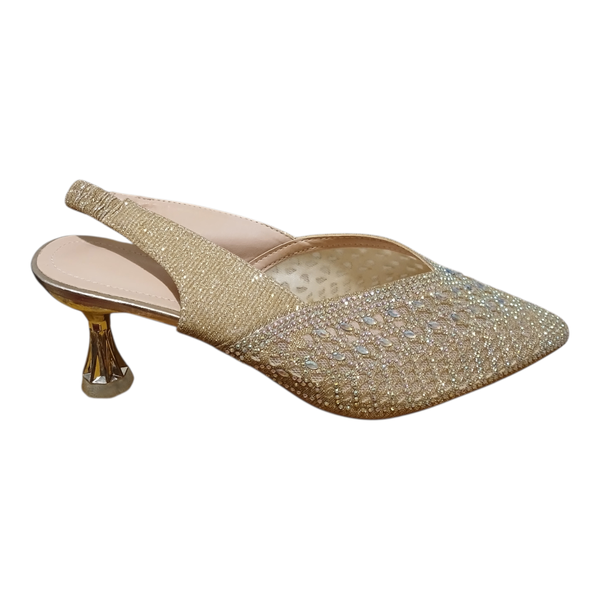 Chaussures à talon dorées