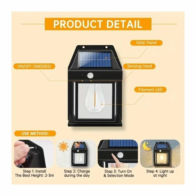 Applique Solaire Extérieure LED