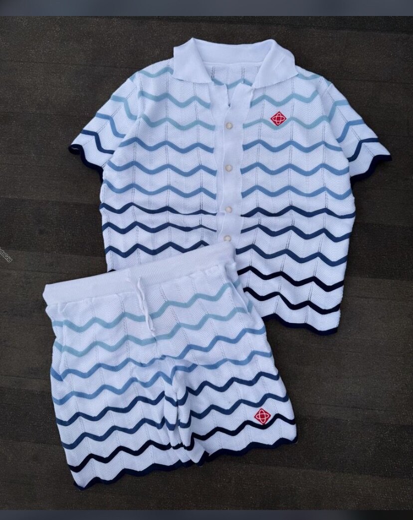 Ensemble Short et Chemise Zigzag