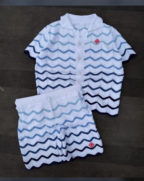Ensemble Short et Chemise Zigzag