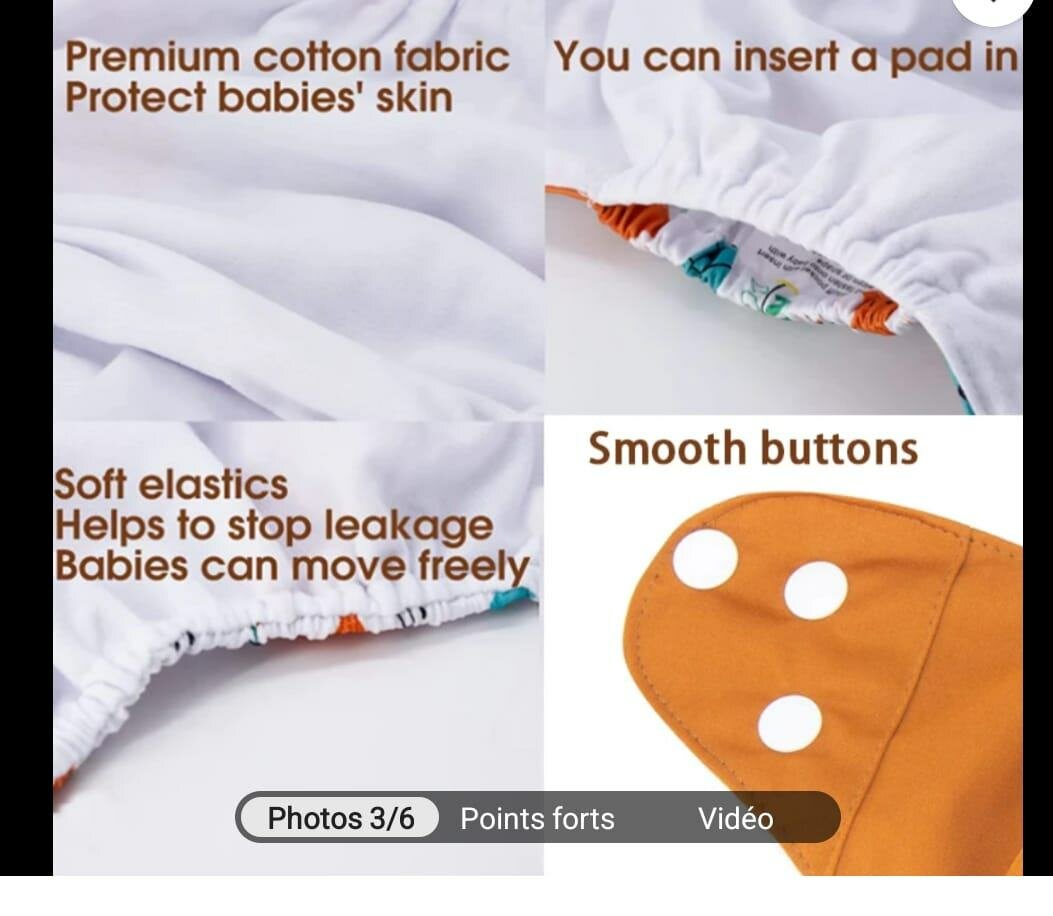 Couche Lavable  dino +1 insert