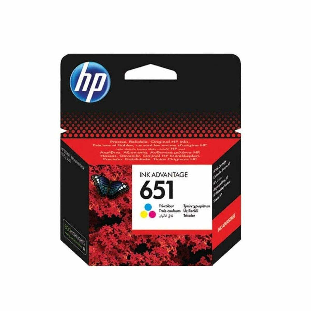 HP 651 Black And Coloured Original Ink Advantage Cartridge