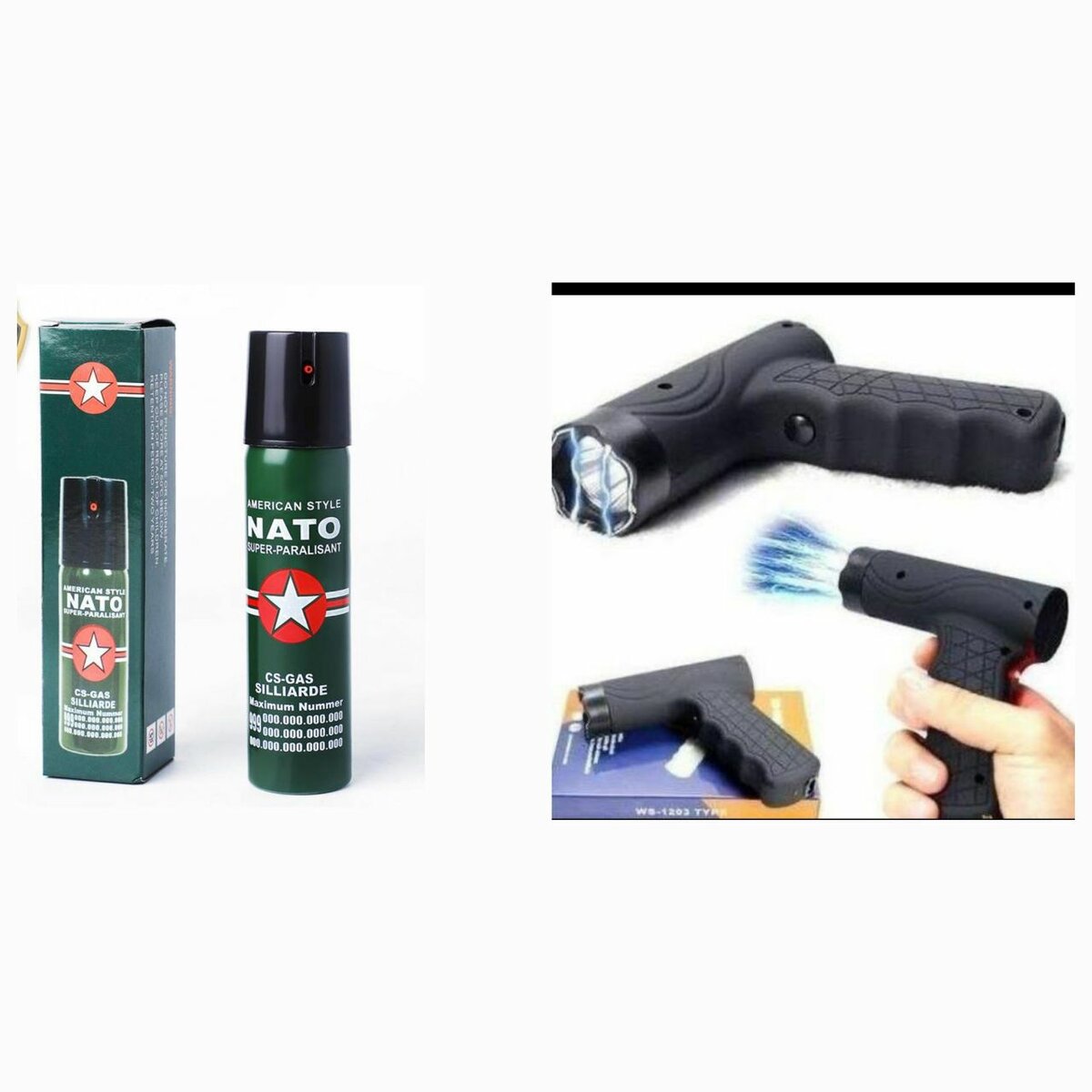 Gun shocker and pepper spray