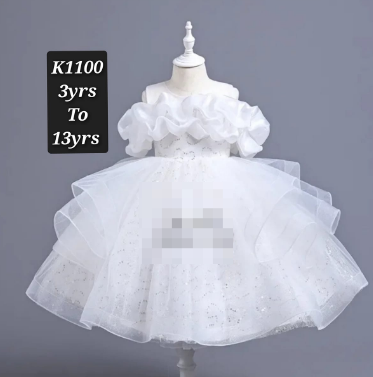 white dress with a full skirt