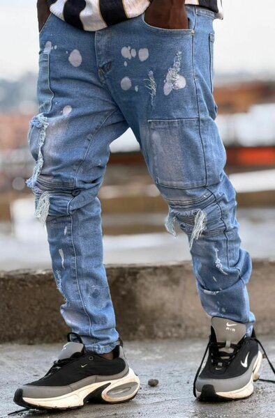 Jean cargo décontracté homme