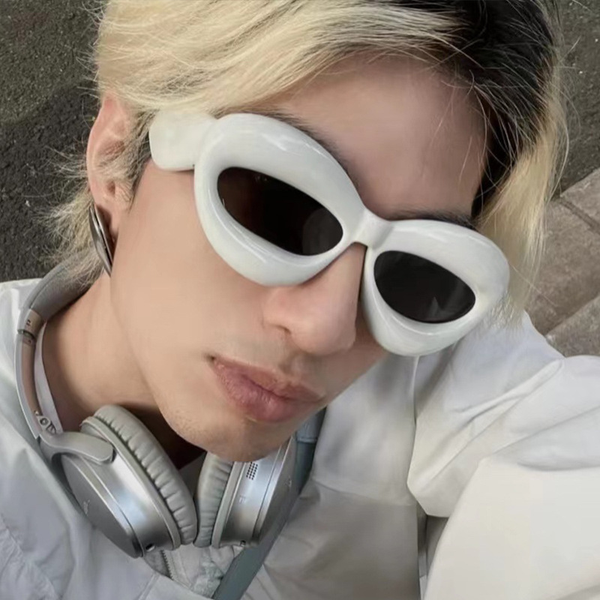 White fashion sunglasses