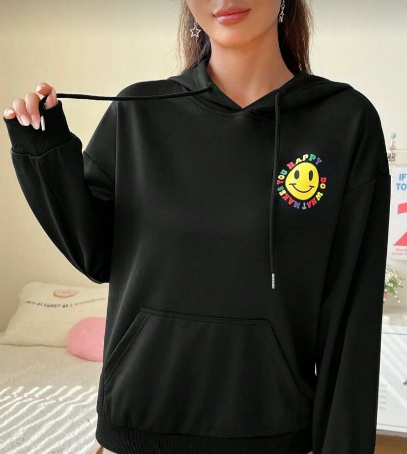 Sweat à capuche graphique coloré