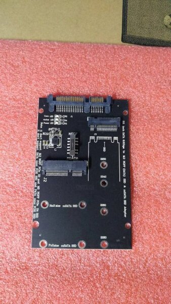 Адаптер M.2 MSATA 30/42/60/80 мм НА SATA