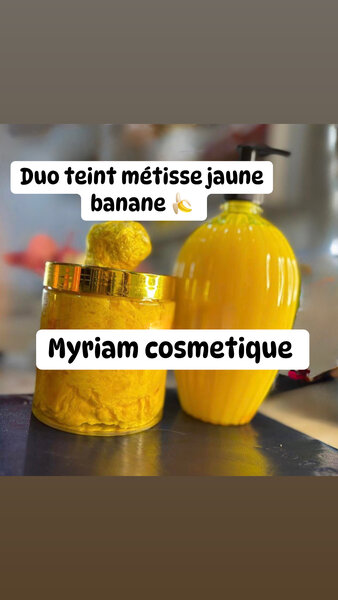 Duo teint métisse jaune banane