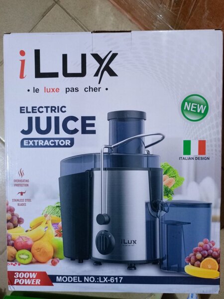 Ilux Extracteur/ Presse Jus  500W  Noir  Garantie 3 Mois