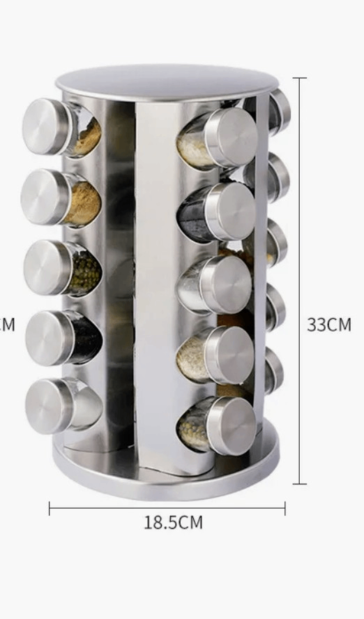 Carrousel à épices rotatif en acier inoxydable