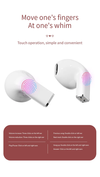 Écouteurs en coeur blanc