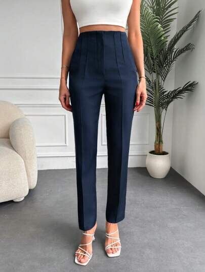 Pantalon taille haute élégante