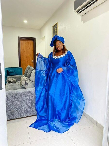 Robe Boubou Bleu Élégant