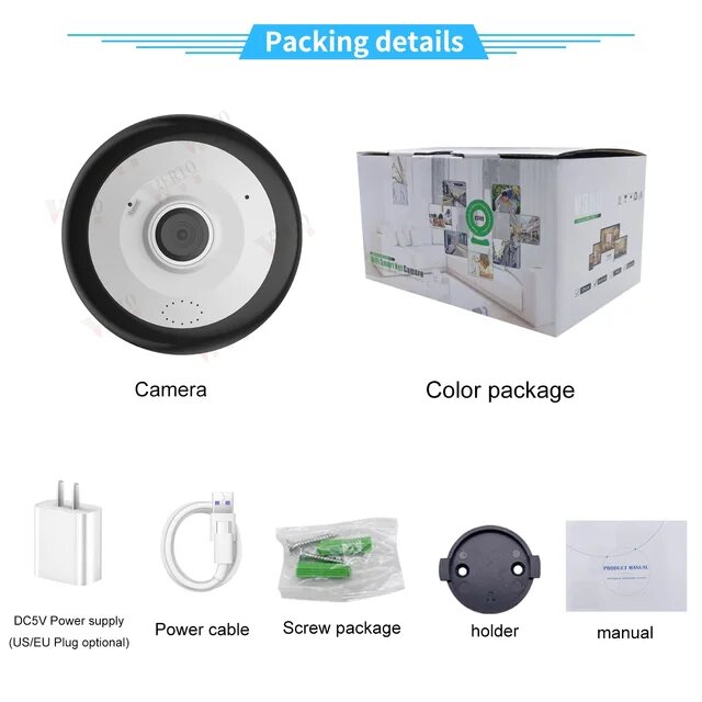 Panoramic wifi Cctv camera