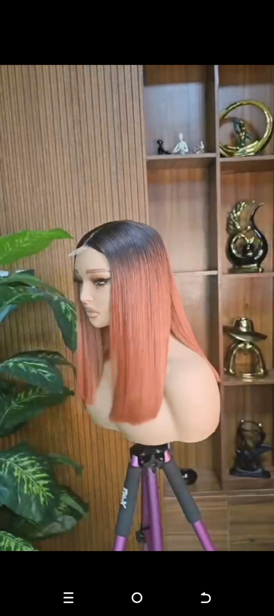 Two tone 14inches super soft human hair blend available as s