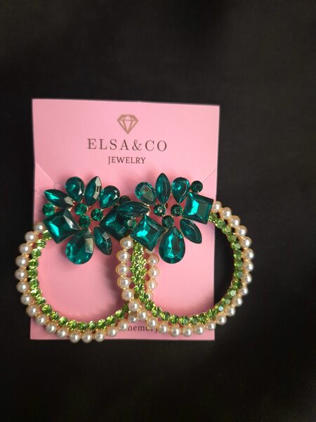 Elegant Crystal Hoop Earrings