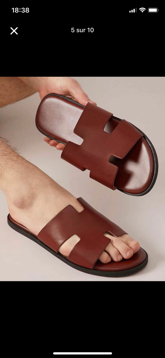 Sandales cuir confortables
