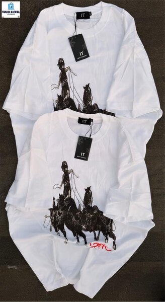 T-shirt unisexe imprimé chevaux