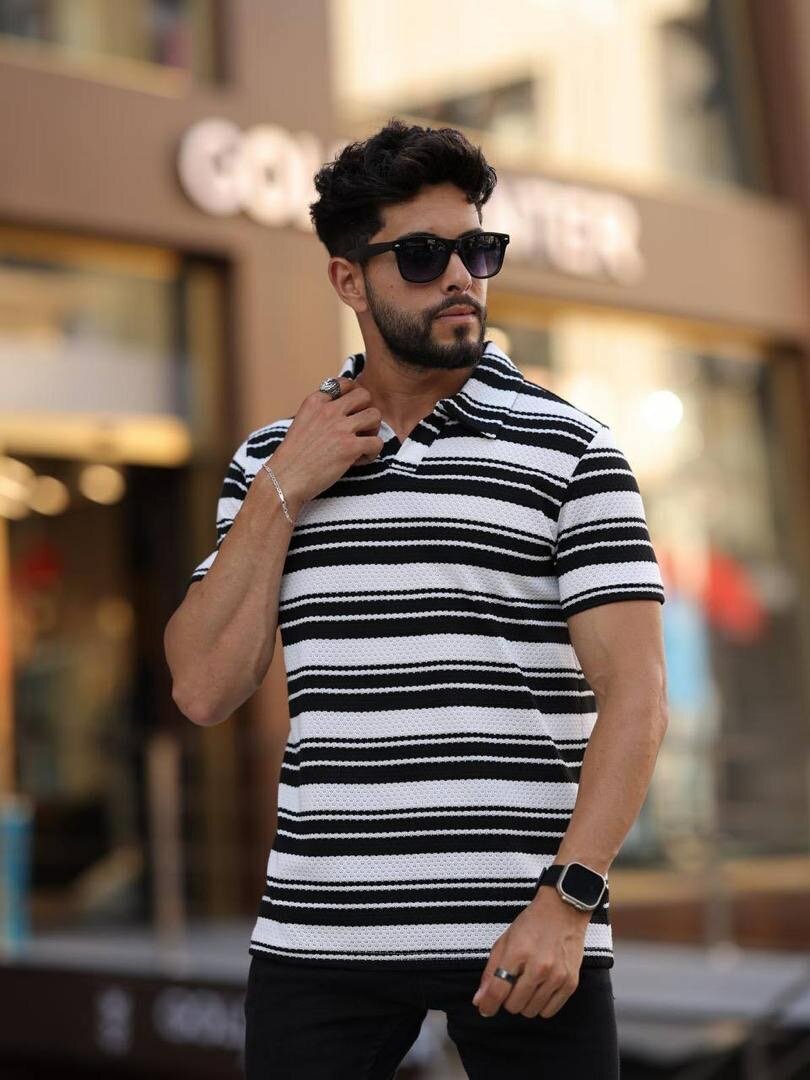 Polo à Rayures pour Hommes
