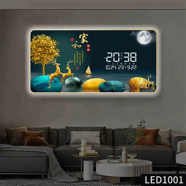 Horloge murale LED décorative