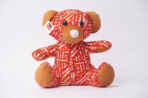 Doudou ourson 50cm orange
