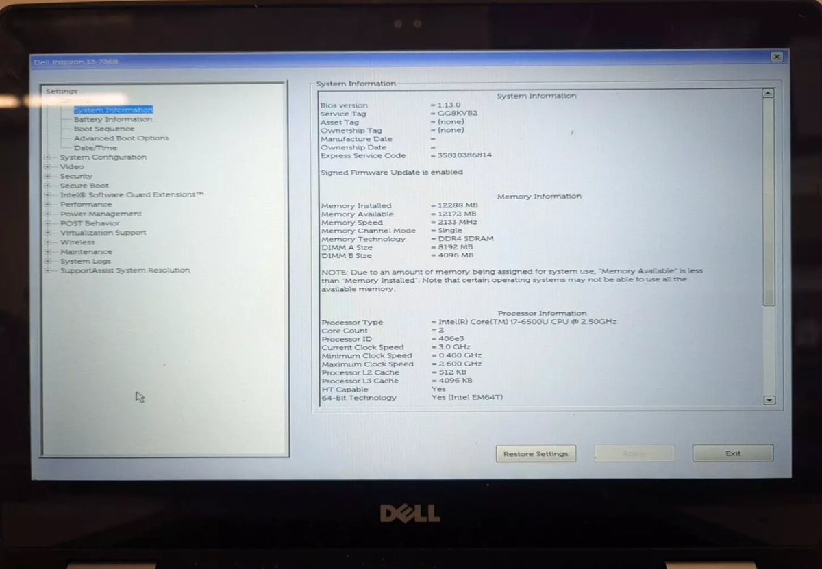 Dell Inspiron 13 7368