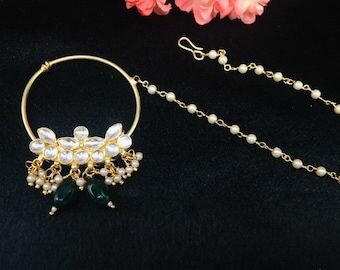 Kundan nose ring