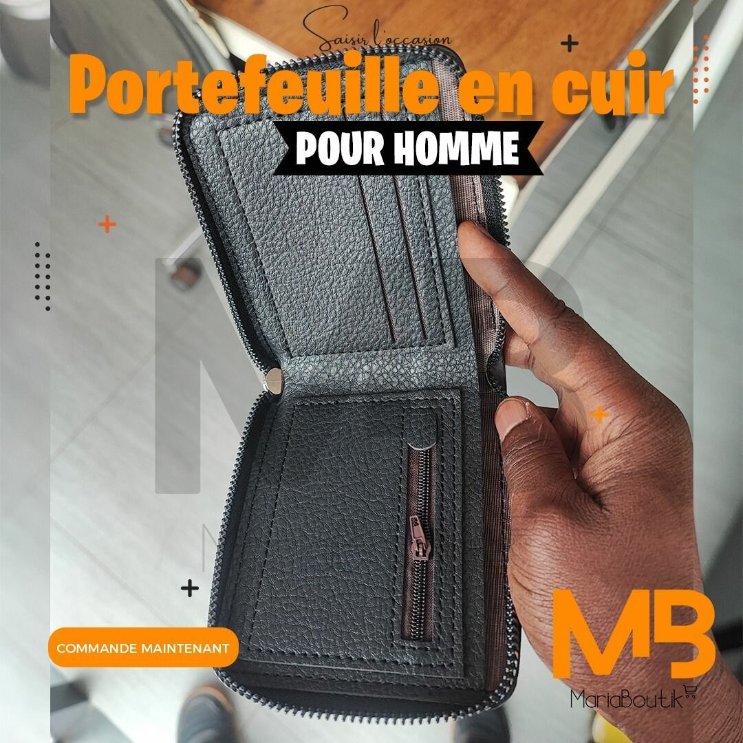 Porte-carte en cuir homme