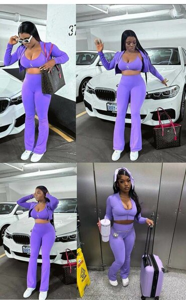 Ensemble de sport violet femme