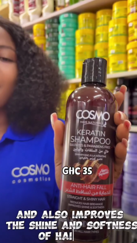 Cosmo Hair Naturals Keratin Shampoo and Conditioner: Anti-Hair Fall Formula