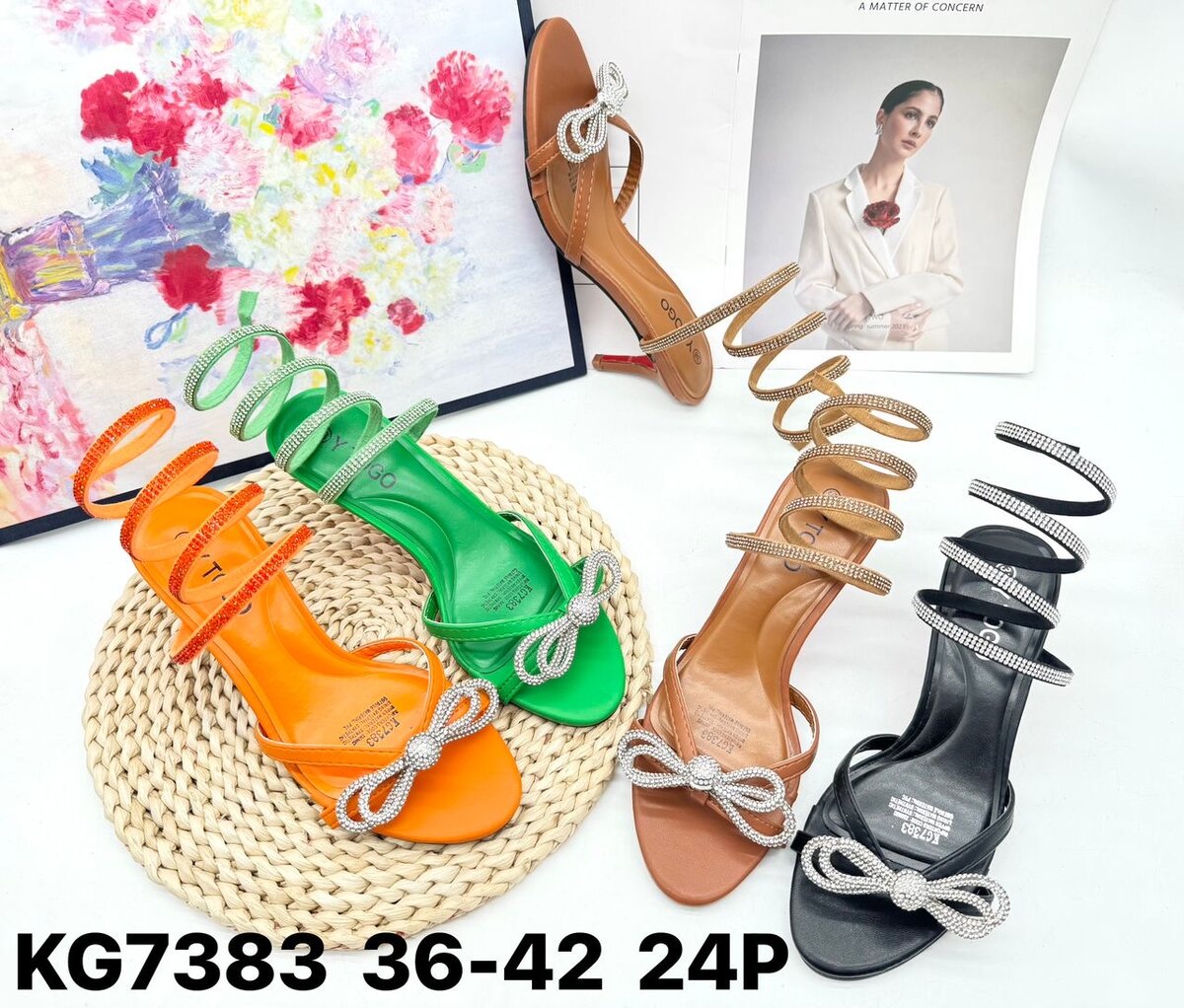 Sandales à talons spirales élégantes