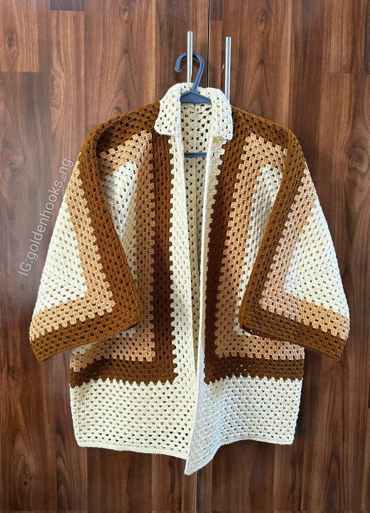 Cardigan crochet tendance