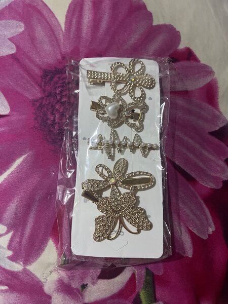 Lot de barrettes papillon strass