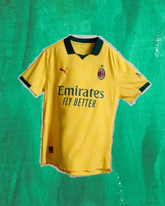 Maillot de  AC Milan Jaune Pro
