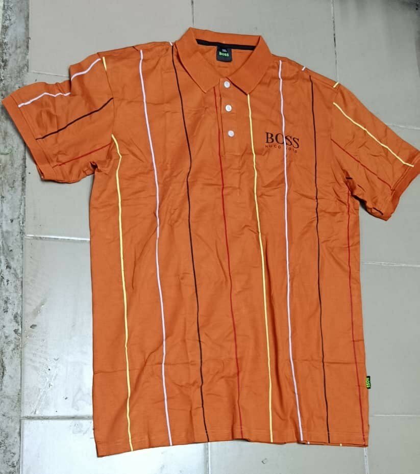 Polo en coton rayé élégant