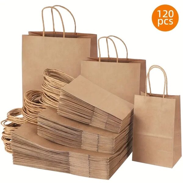 Sacs en papier kraft 120 pcs