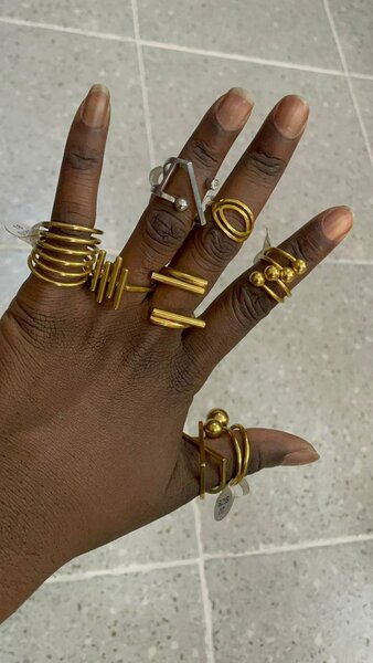 Bagues design or plaqué